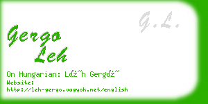 gergo leh business card